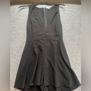 Black Deep-V Romper size M